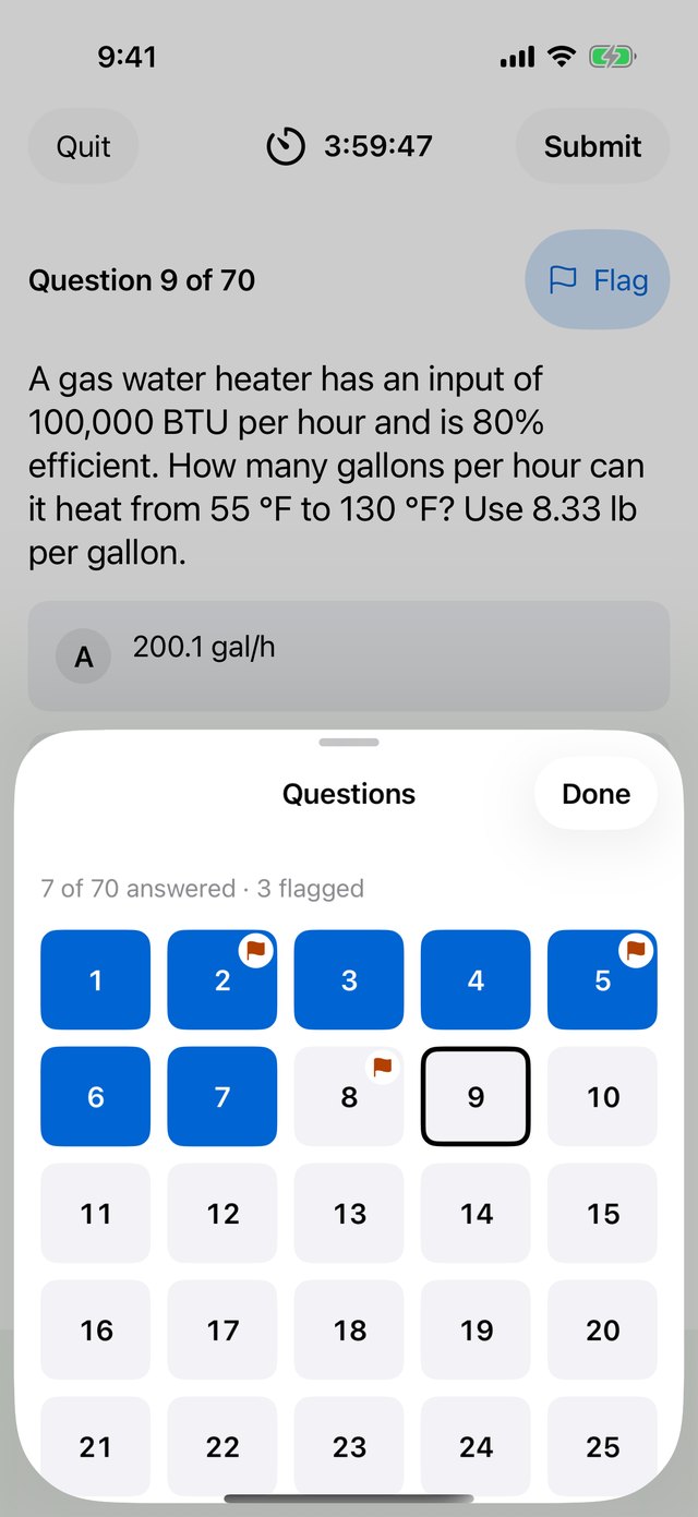 A timed practice exam