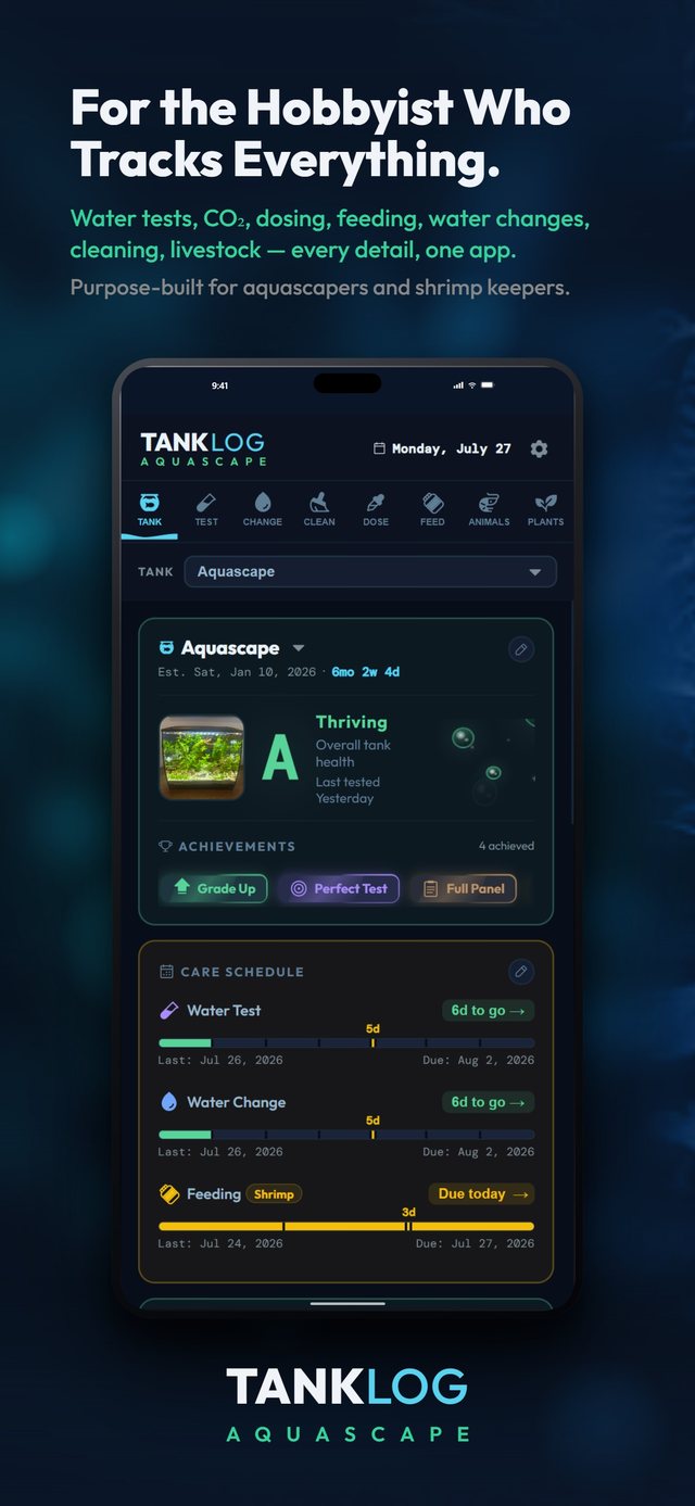 TankLog tank overview